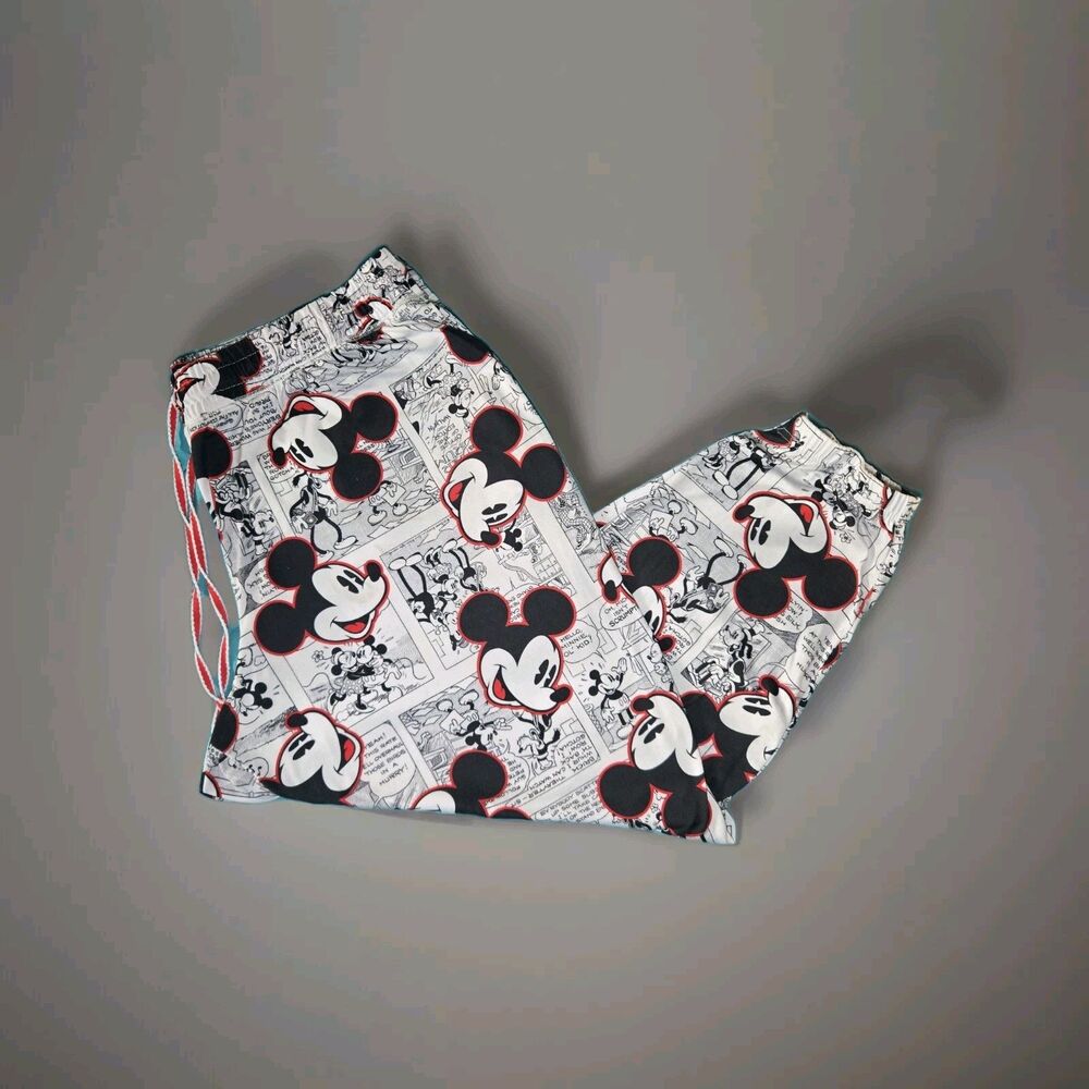 Comic Mickey Mouse Printed Sleep Jogger by Briefly Stated Pants! (Adult: S 4-6)